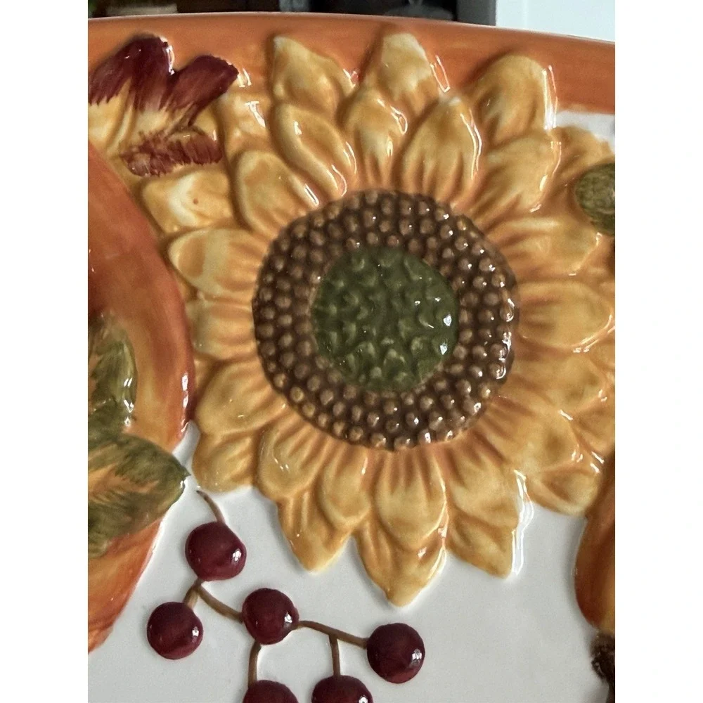 Burton + Burton Grateful Harvest Pumpkin Oval Serving Platter 18